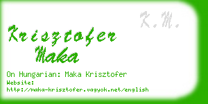 krisztofer maka business card